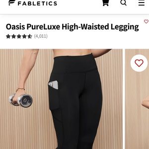 Fabletics PureLuxe High-Waisted Size XXL Black Leggings (Like New!)